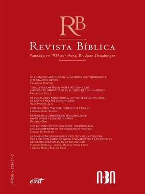 cover image of Revista Bíblica 2024/1-2--Año 86